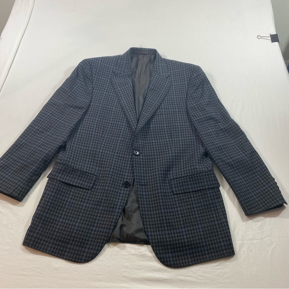 Hickey Freeman Worsted Wool Houndstooth Sports Coat Blazer men’s 40R Elegant